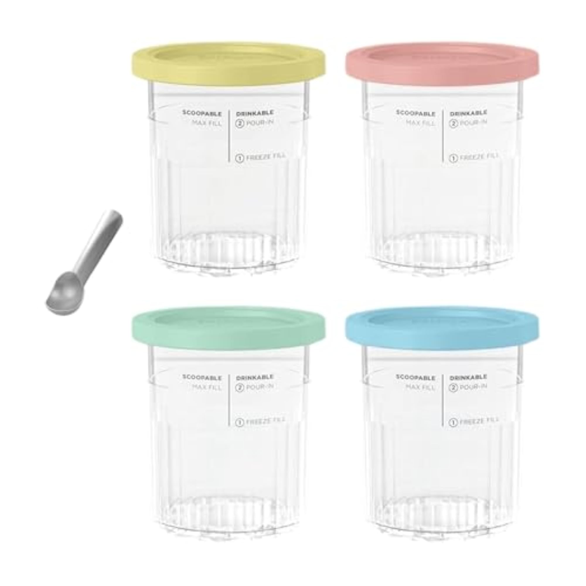 Ice Cream Pints and Lids Set for NC501 Tubs