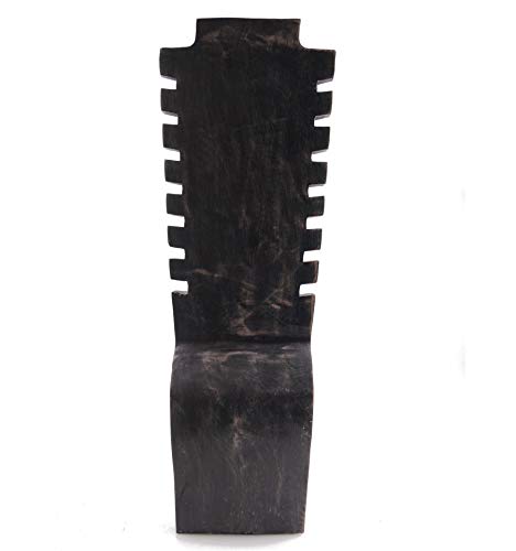 Présentoir Pour Colliers Longs En Bois Massif Noir - Buste D'exposition 50 Cm, Idéal Pour Bijoux
