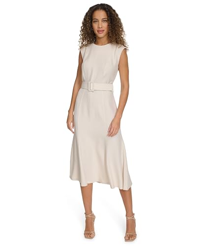 Calvin Klein Women's Solid Flounce Dress2