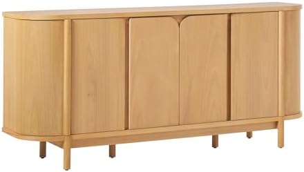 Walker Edison Ezra 70" Curved Sideboard Cabinet - Natural