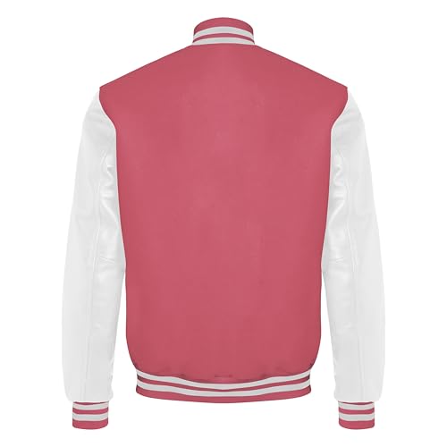 Image of Red And Black Letterman Jacket Men - Mens Black Varsity Letterman High School Baseball Bomber Jacket