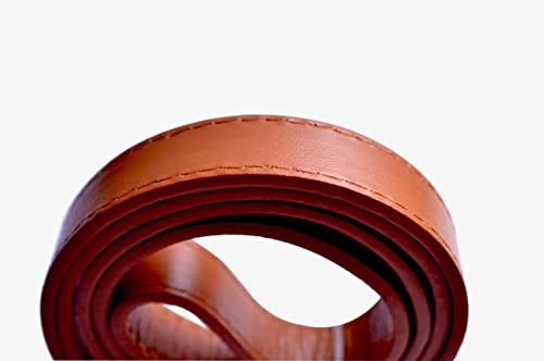 Wento 1Pcs 43''-49'' Pu Brown Leather Adjustable Bag Strap,Soft Leather Shoulder Straps,Replacement Cross Body Purse Straps,Handbag Bag Wallet Straps (Gold) #TOP3