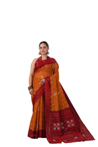 Image of TAMAIRA FASHION Mulmul Pure Cotton Saree For Woman Floral Batik Printed|Office Wear Daily Wear Sarees For Women Without Blouse Piece (Available in 11 Colours)