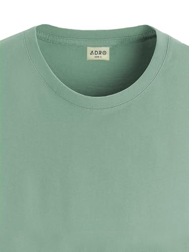 Image of ADRO Men's Cotton Solid Regular Fit T-Shirt