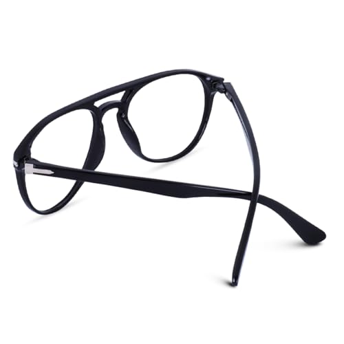 Roshfort Blue Light Blocking Glasses, Computer Reading/Gaming/TV/Phones Glasses for Women Men,Anti Eyestrain & UV Glare (B-1, Black) - Image 5