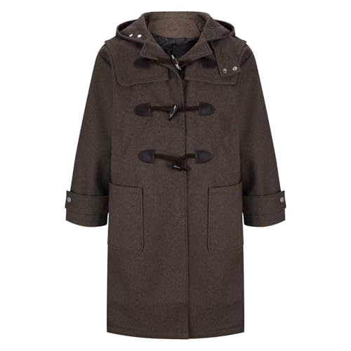 Outfits for Man Fall Winter Long Sleeve Fleece Lined Woolen Hooded Jackets Horn Button Windbreaker Outerwear4