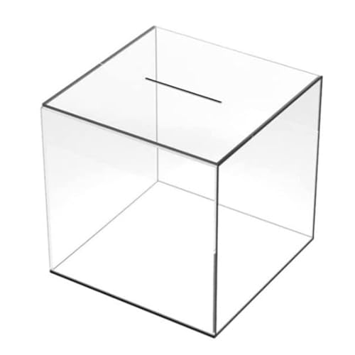 Piggy Banca di cassa trasparente - Vaso in dollari acrilico, portafoglio inferiore | Contenitore di risparmio cancellare, design sicuro di raccolta fondi di deposito di grande deposito per un c