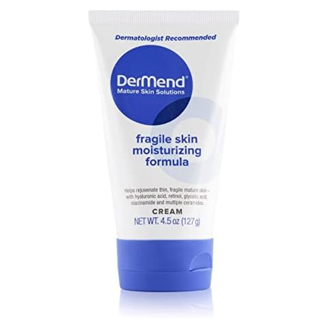 Dermend Specialized Fragile Skin Moisturizing Cream: Formula to Restore & Rejuvenate Mature Skin - Daily Moisturizer & Anti Wrinkle Cream for Firming & Strengthening Thin, Aging Skin - 4.5 Oz Tube Cover