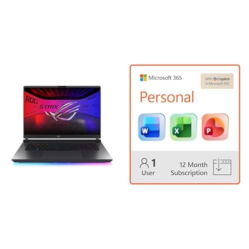 Image of ASUS ROG Strix G16 (2026) Gaming Laptop, 16 inch 2.5K 240Hz, Intel Core Ultra 9 290HX Plus, RTX 5080, 32GB DDR5, 1TB SSD + Microsoft 365 Personal 12-Month
