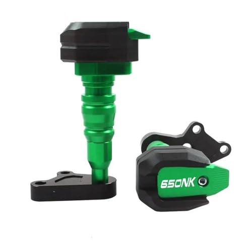 �I�[�g�o�C �ɓK�� NK400 400NK CF400NK NK650 650NK 2016-2020 �I�[�g�o�C�����ی�t���[���X���C�_�[�t�F�A�����O�K�[�h�A���`�N���b�V���v���e�N�^�[(NK650 Green)