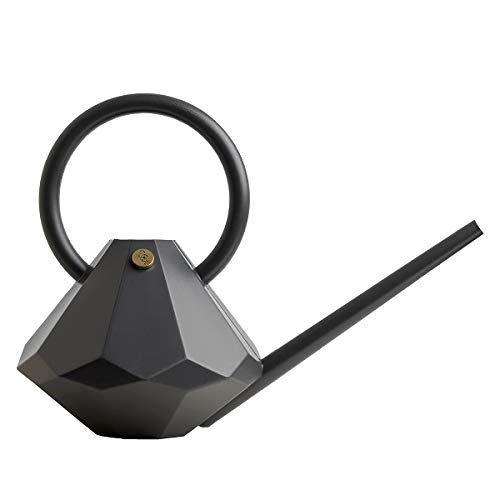 Garden Glory Schwarze Gießkanne – Graphit – Einzigartige Diamant-Gießkanne für den Innenbereich – 1 Gallone (mehrere Farben erhältlich)