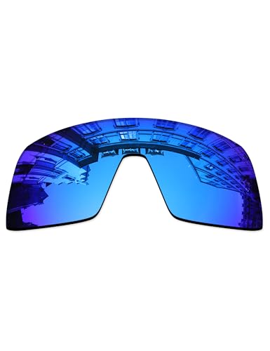 Image of 2 Pieces Lens Replacement for Oakley Sutro Sunglass OO9406 Fire Red & Ice Blue Polarized UV400 Protection Lenses