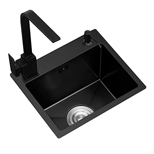 Évier de cuisine compact noir idéal pour optimiser un balcon ou un studio urbain