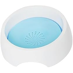 Dispensador De Agua Cielo perfk Tazón de Agua Flotante para Mascotas, de Agua, antivuelco con Disco Flotante, portátil, sin mojar la Boca, antiasfixia, dispensador de Agua, Cielo Azul