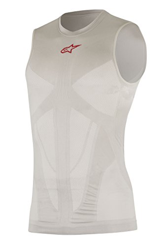 Image of ALPINESTAR Tech Tank Summer Top, Silver Red, X-Large/XX-Large