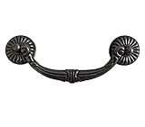 4.5' C-C Vintage Look Antique Black Bail Drawer Pull Drop Swing Handles Dresser Pulls Cabinet Knob...