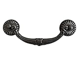 4.5' C-C Vintage Look Antique Black Bail Drawer Pull Drop Swing Handles Dresser Pulls Cabinet Knob Vintage Style 114 mm 4 1/2' Centers (Bail Pull 4.5' Centers)