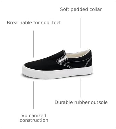 Image of JUDIS Women's Slip on Canvas Shoes Classic Sneakers Loafers Shoes Casual Fashion Shoes
