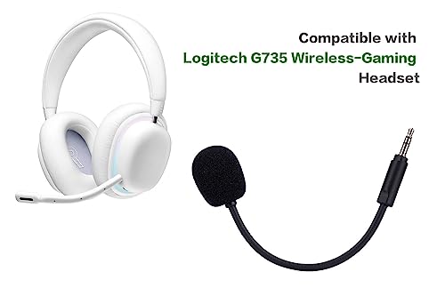 Image of UNCLE LIGHT Replacement Game Mic for Logitech G735 Gaming Headset on PS4 PS5 PC, 3.5mm Detachable Boom Microphone