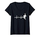 Photo Gallery donna awesome snowboarder heartbeat cool snowboarding heart beat maglietta con collo a v Photo Gallery donna awesome snowboarder heartbeat cool snowboarding heart beat maglietta con collo a v