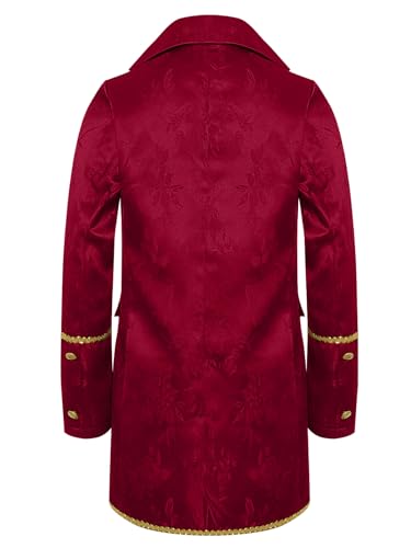 Sxiwei Kids Boys Long Sleeve Gold Trimming Jacket Formal Wear Medieval Victorian Renaissance Gothic Outfits2