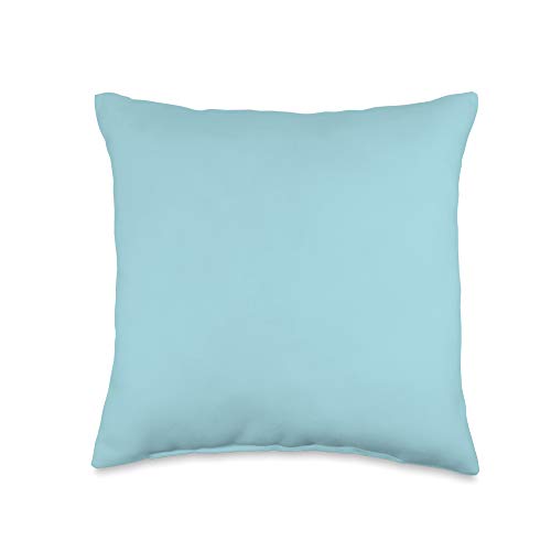 Simple Chic Solid Color Aqua Turquoise Teal Robin's Egg Blue Throw Pillow
