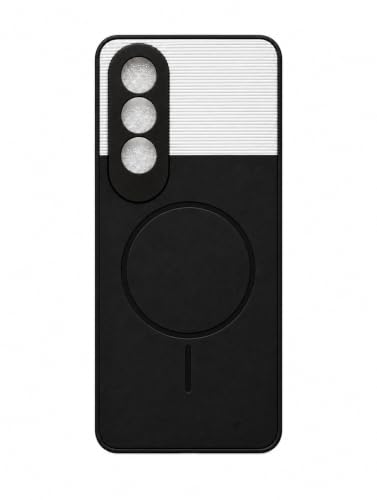 Image of Bintage 2in1 Hard Slim Back Case | Soft Border Camera Protect | Dual PU Leather Finish Back Cover Compatible for OnePlus Nord CE 4 5G - White & Black