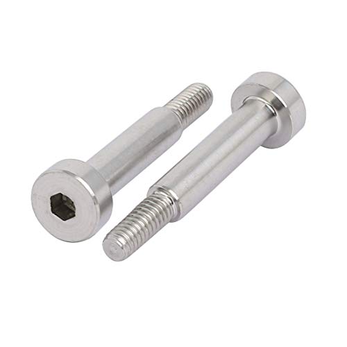 Sourcingmap 5pcs 304 Stainless Steel Hex Socket Shoulder Bolt 5mm Shoulder Dia 20mm Shoulder Length M4 Thread - Image 2