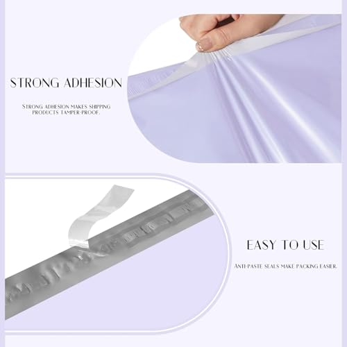 Image of Metronic Poly Mailers 14.5x19 Large Poly Mailers 500 Pack Self-Seal Shipping Bags, Packaging Bags, Shipping Envelopes, Packaging for Small Business, Boutique, Clothing Lilac Purple