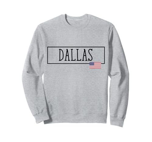 Dallas City USA Flag State Travel US America Mujeres Hombres Sudadera