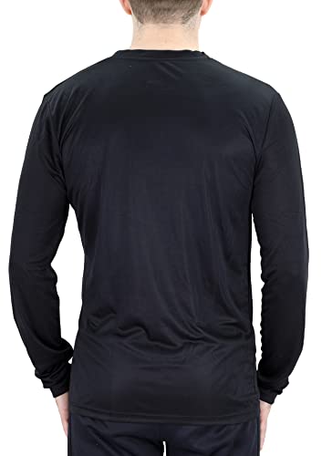 Mossy Oak Men's Americana Longsleeve Performance T-Shirts, Large, Black/Logo #TOP1