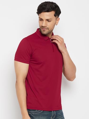 Image of 98 Degree North Men's Half Sleeve Polo T-Shirts-REM9781-MAROON