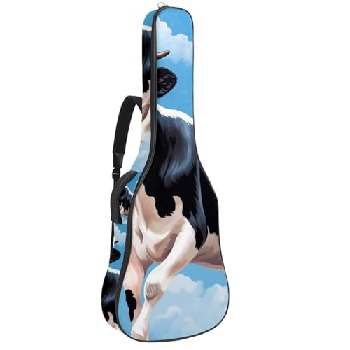 Housse de guitare acoustique étanche 101,6 cm avec protection motif vache