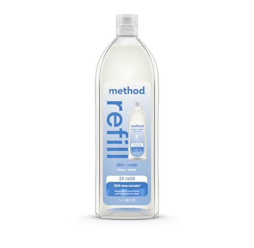Image of method Super Shine Liquid Dish Soap Refill, Free + Clear, 48 fl oz