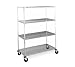Metro N336BBR Super Erecta Brite Mobile Wire Shelving Unit With Rubber Casters 18" X 36" X 69" -