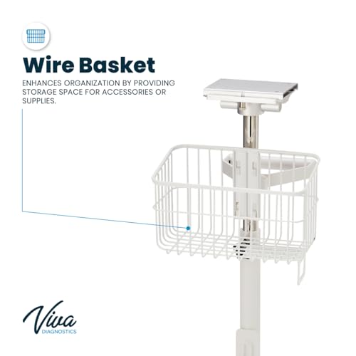 Image of VivaDiagnostics Omni Spot Vital Signs Monitor with Mobile Cart, Monitor de signos vitales, Includes Thermometer