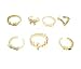 Women's Rhinestone Bowknot Knuckle Midi Mid Finger Tip Stacking Rings