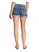 Silver Jeans Co. Women's Suki Mid Rise Curvy Fit Short, Distressed Dark Indigo, 27