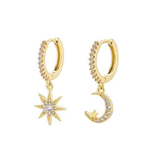 Boucles d'oreilles pendantes en argent sterling 925 et zircons de haute qualité