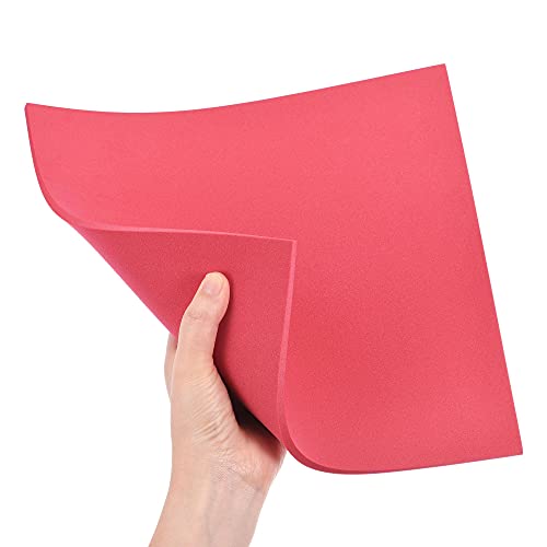 Image of uxcell Red EVA Foam Sheets 10 x 10 Inch 5mm Thickness for Crafts DIY Projects, 8 Pcs