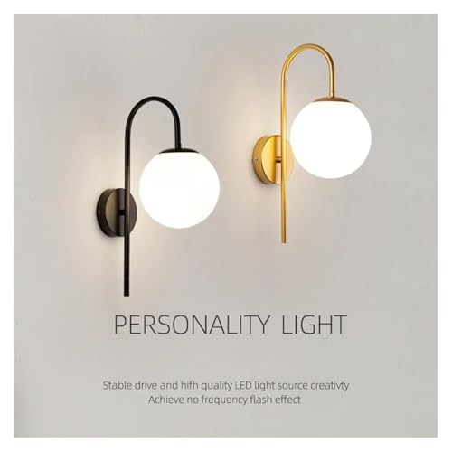 Lámparas de pared LED modernas de bola de cristal para escalera 3
