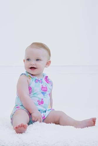 Barbie Infant Baby Girls Sleeveless Bubble Romper Pale Turquoise 18 Months - image 2