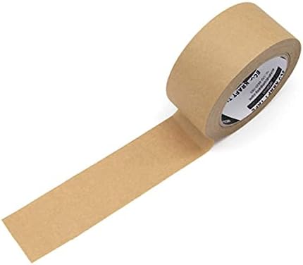 ECOAND Brown Kraft Paper Tape, 2” x 43 Yards, Writable Non-Coated Surface for Masking, Sealing, and Packaging Use, Eco-Friendly and Recyclable, Easy-to-Tear (Non-Printed)