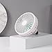 BTuregsau Car Fan with Ambient Light 12V-24V USB Car Fan 3 Wind Speed A/C Vent Clip Fan 360 Degree Rotatable Portable Fan White