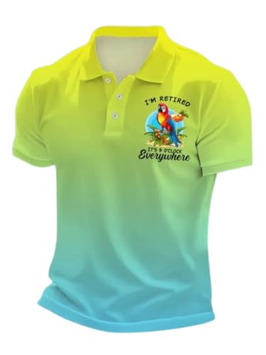 I'm Retired It's 5 O'clock Everywhere Polo Shirts Funny Retirement T-Shirt Mens