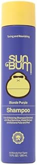 Sun Bum Blonde Purple Shampoo - Cleanses and Prevents Dryness with Deep Moisturizing and Brightening Formula - Color Enhancing and Toning Treatment for Blonde Hair - Color Friendly - 10 oz