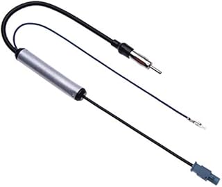 Diversity Radio Antenna Fakra Adapter by Keple | Vehicle Aerial Stereo Aftermarket Radio Terminal Amplified Antenna Adaptor for AU DI A4 / S4 2009-2014 | Fakra Male to DIN Male Plug