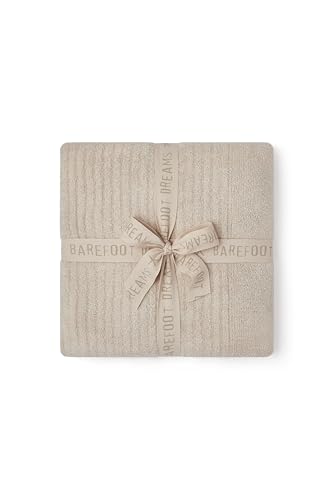 Barefoot Dreams® CozyChic Lite®リブスロー、ストーン、54インチx72インチ