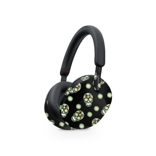 Image of MightySkins Skin Compatible with Sony WH-1000XM5 Headphones - Nighttime Skulls | Protective, Durable, and Unique Vinyl Decal wrap Cover | Easy to Apply, Remove, and Change Style
