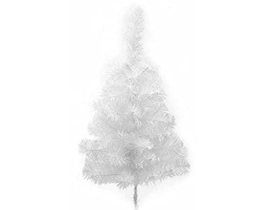 Rama de abeto artificial blanca de 74 cm con finas agujas de PVC Cover